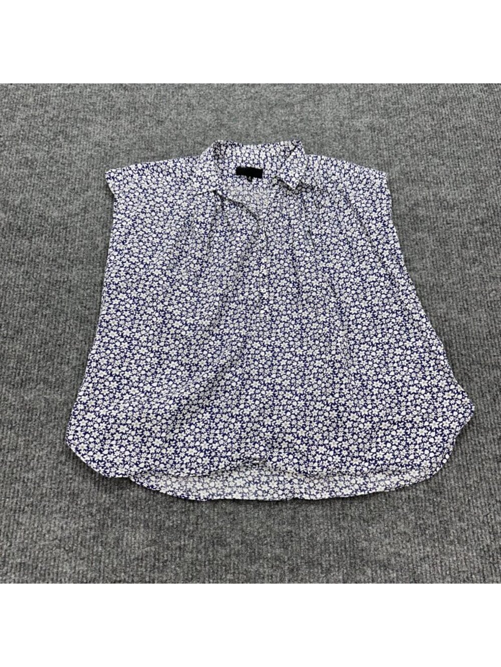 Nili Lotan Normandy Floral Cotton Oversize Drop Shoulder Blouse Womens sz Small